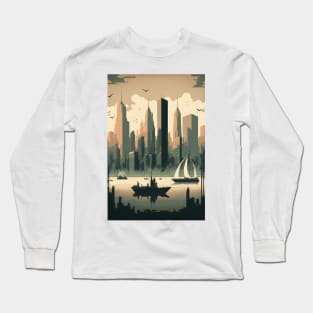 The Big Apple Skyline Long Sleeve T-Shirt